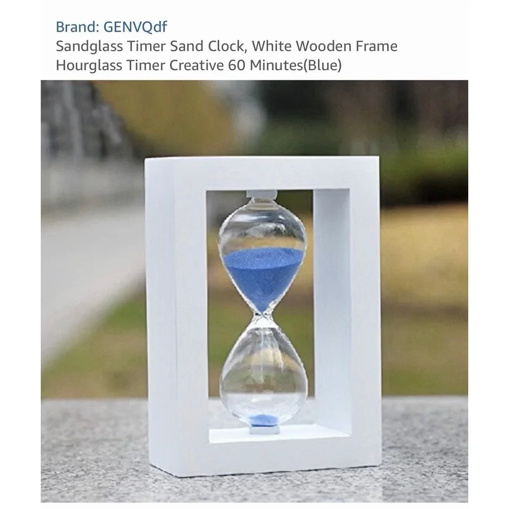 sandglass Timer hourglass 60 minute timer In White Box